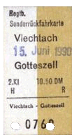 Sonderrckfahrkarte 1990